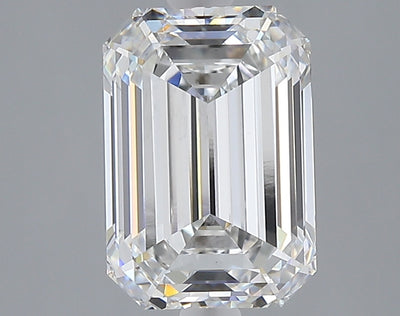 3.08 carat emerald lab grown diamond E color VVS2 clarity
