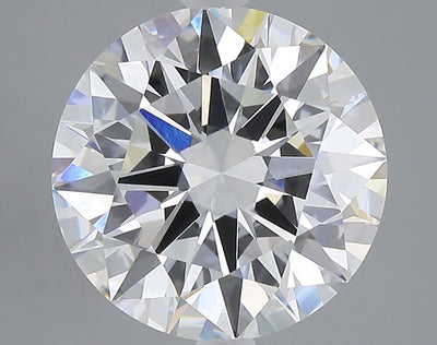 5.00 carat round lab grown diamond F color VVS2 clarity