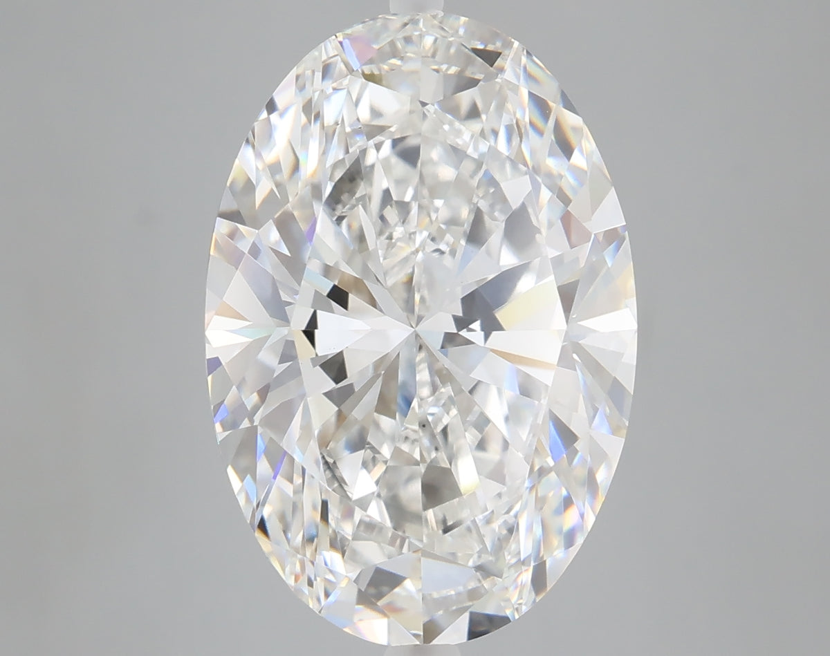 7.56 carat oval lab grown diamond F color VS1 clarity