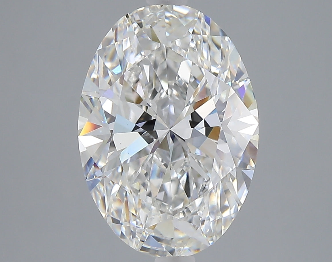 4.10 carat oval lab grown diamond F color VS1 clarity