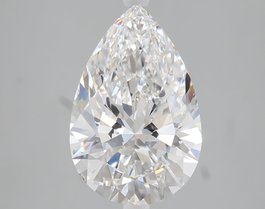 2.58 carat pear lab grown diamond D color VVS2 clarity
