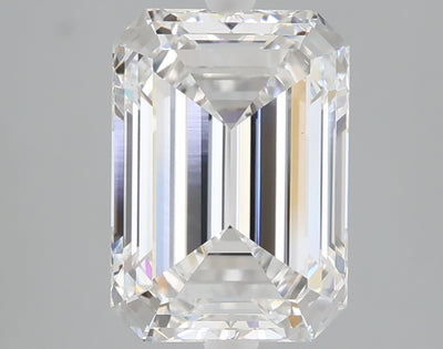 3.09 carat emerald lab grown diamond E color VS1 clarity