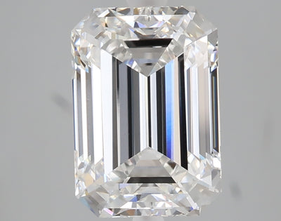 3.05 carat emerald lab grown diamond E color VS1 clarity