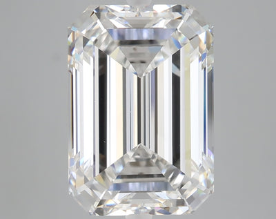 6.05 carat emerald lab grown diamond E color VVS2 clarity