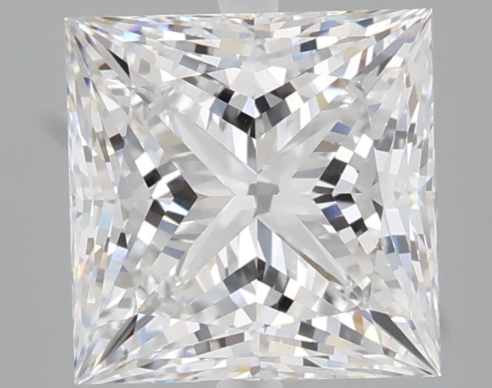 3.10 carat princess lab grown diamond E color VVS2 clarity