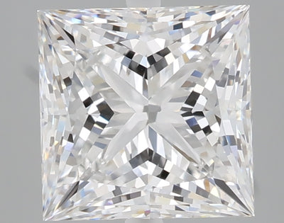 3.10 carat princess lab grown diamond E color VVS2 clarity