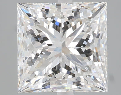 3.09 carat princess lab grown diamond E color VVS2 clarity
