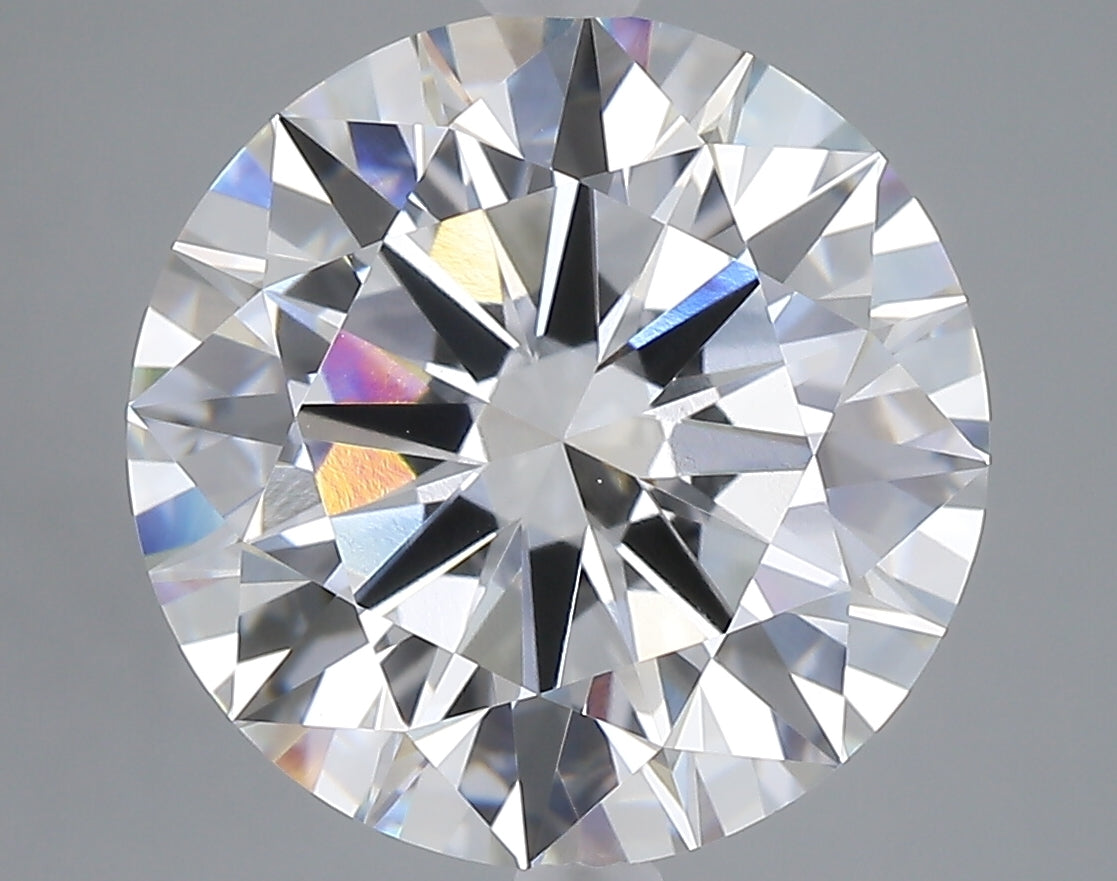 7.07 carat round lab grown diamond F color VVS2 clarity