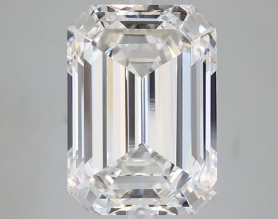 6.08 carat emerald lab grown diamond F color VVS2 clarity