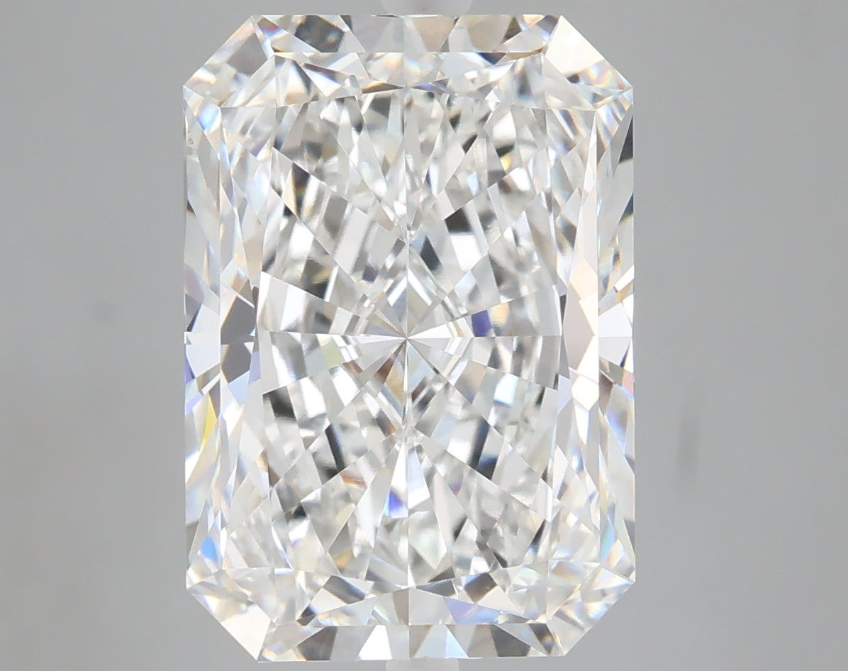 7.07 carat radiant lab grown diamond F color VVS2 clarity
