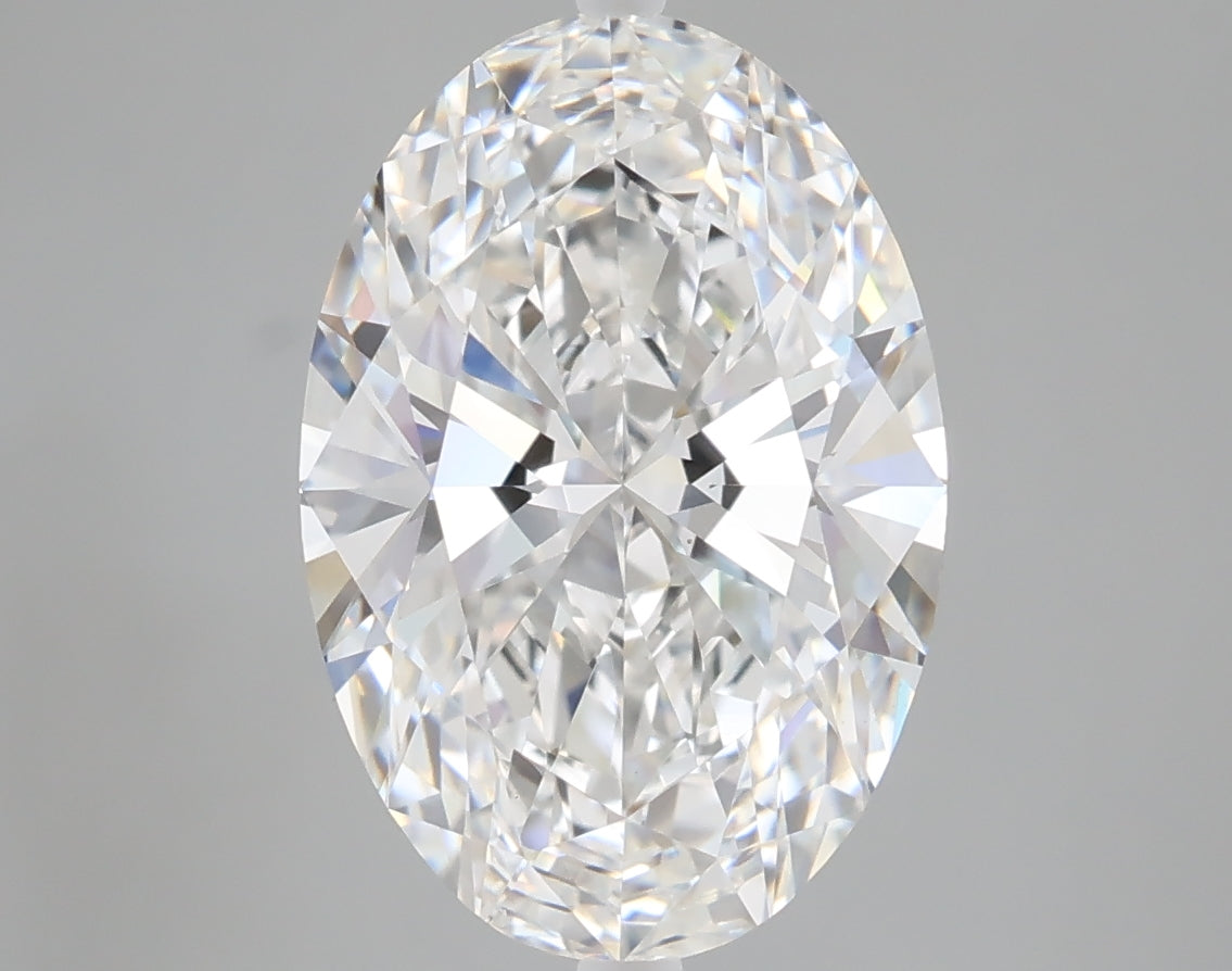 4.03 carat oval lab grown diamond E color VS1 clarity