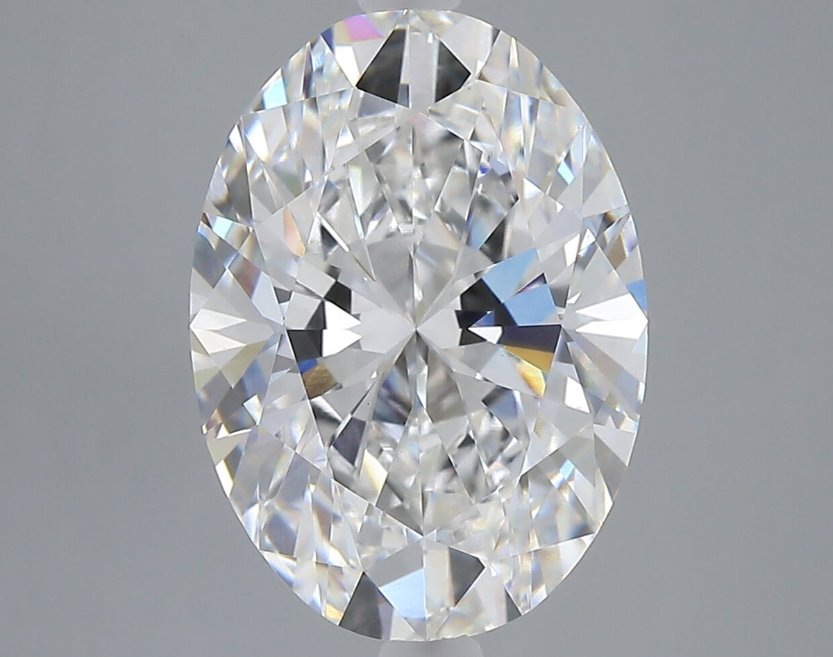 5.08 carat oval lab grown diamond E color VS1 clarity