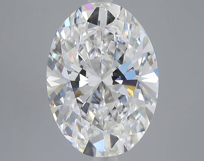5.08 carat oval lab grown diamond E color VS1 clarity