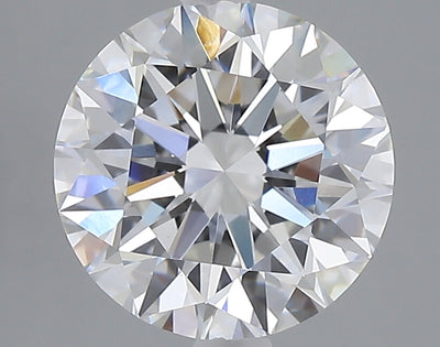 3.03 carat round lab grown diamond F color VVS2 clarity