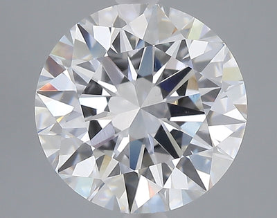 4.25 carat round lab grown diamond E color VVS2 clarity