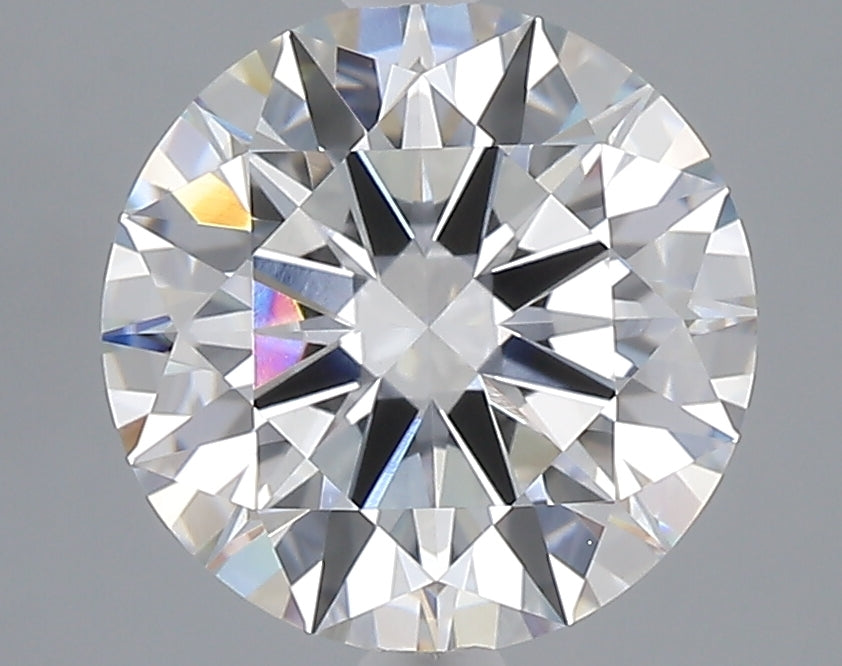 3.08 carat round lab grown diamond E color VVS2 clarity