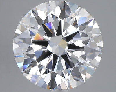 5.03 carat round lab grown diamond F color VVS2 clarity