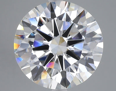 7.04 carat round lab grown diamond F color VVS2 clarity