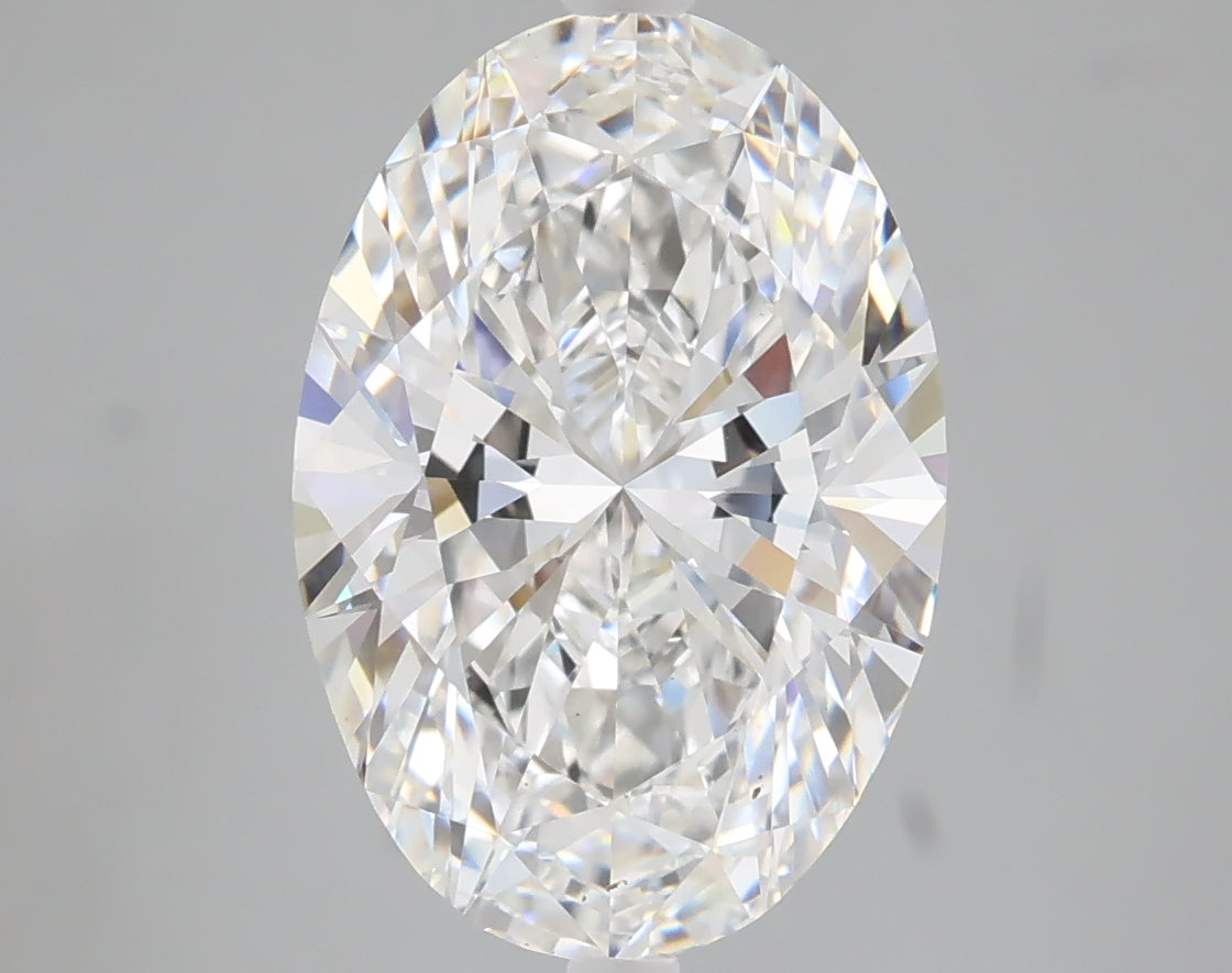 4.07 carat oval lab grown diamond E color VVS2 clarity