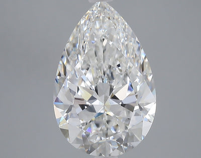 4.59 carat pear lab grown diamond F color VVS2 clarity