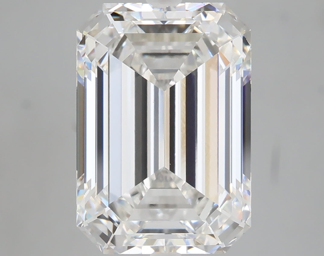 6.08 carat emerald lab grown diamond F color VVS2 clarity