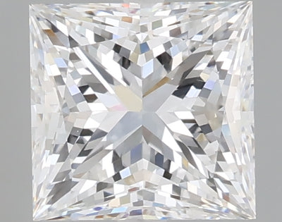 2.01 carat princess lab grown diamond E color VVS2 clarity