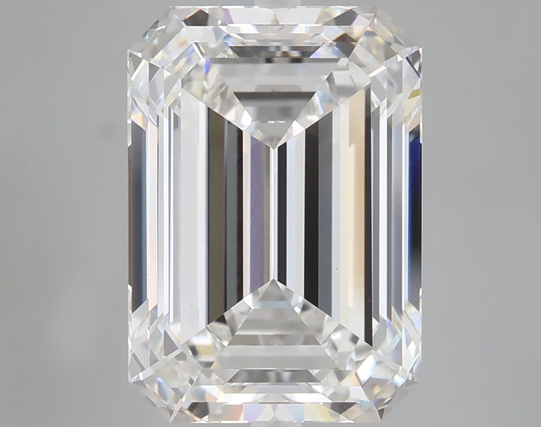 6.06 carat emerald lab grown diamond F color VVS2 clarity