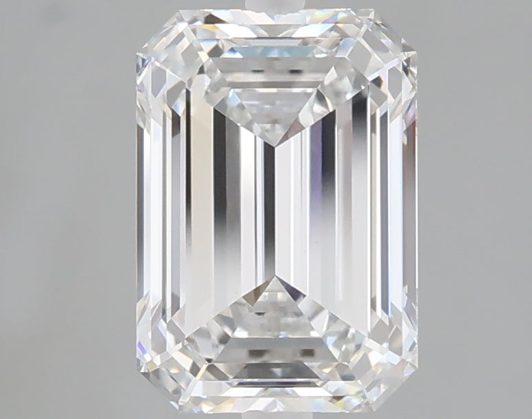 2.10 carat emerald lab grown diamond D color VVS2 clarity
