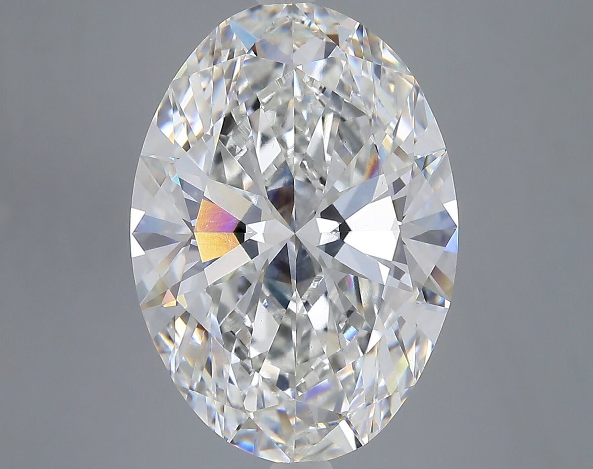 9.01 carat oval lab grown diamond F color VVS2 clarity