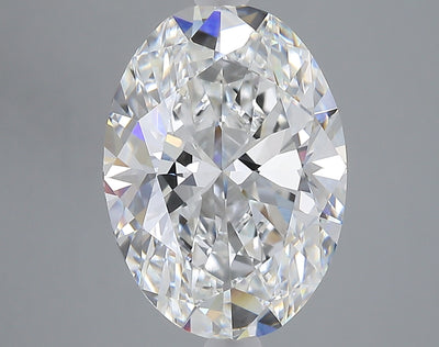 4.71 carat oval lab grown diamond F color VVS2 clarity