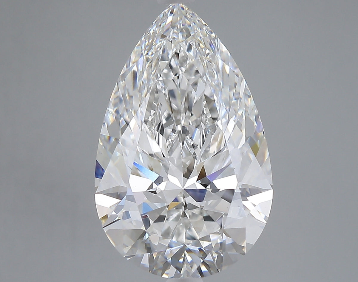 6.05 carat pear lab grown diamond E color VVS2 clarity