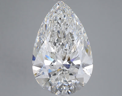 6.05 carat pear lab grown diamond E color VVS2 clarity