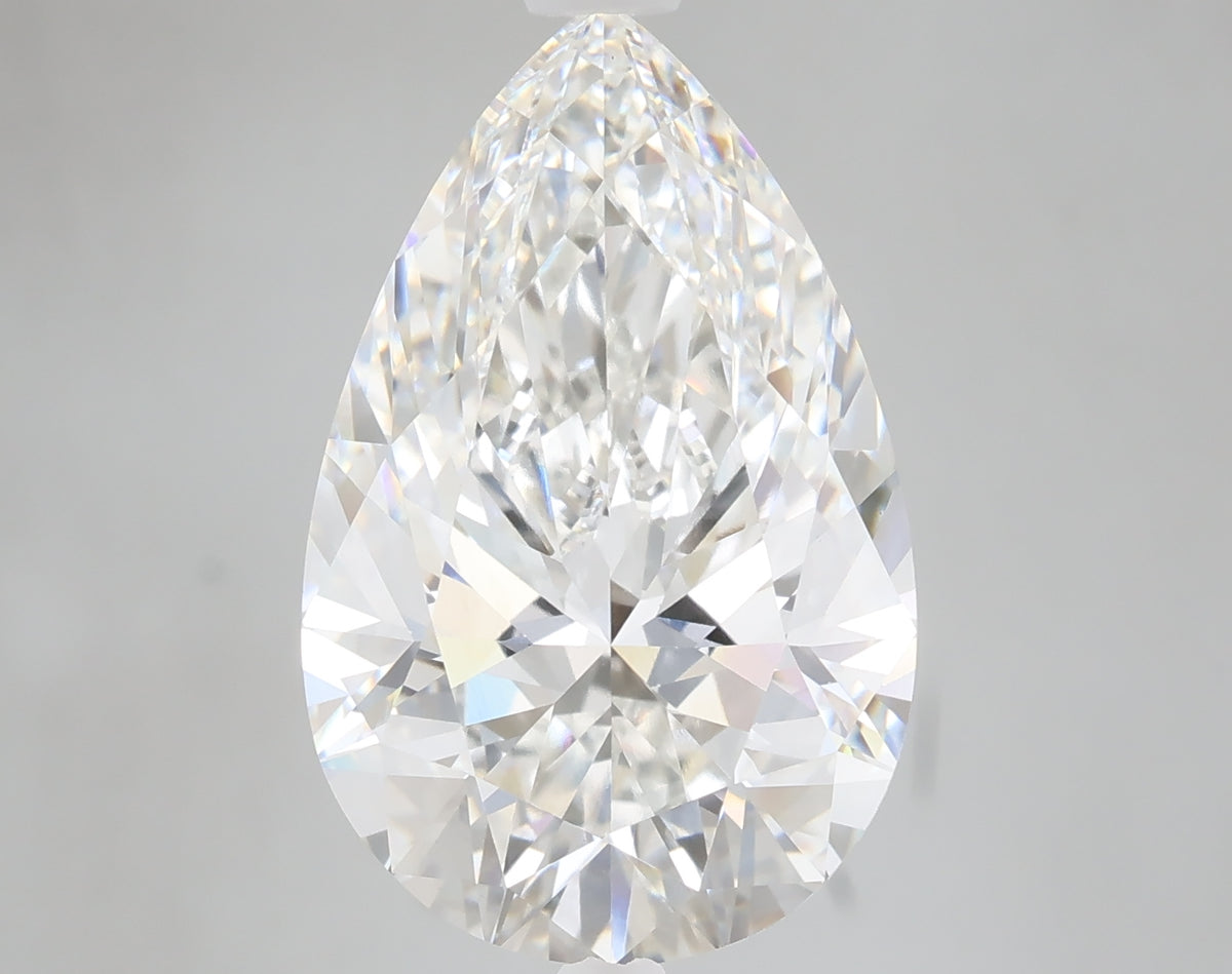 7.08 carat pear lab grown diamond F color VVS2 clarity