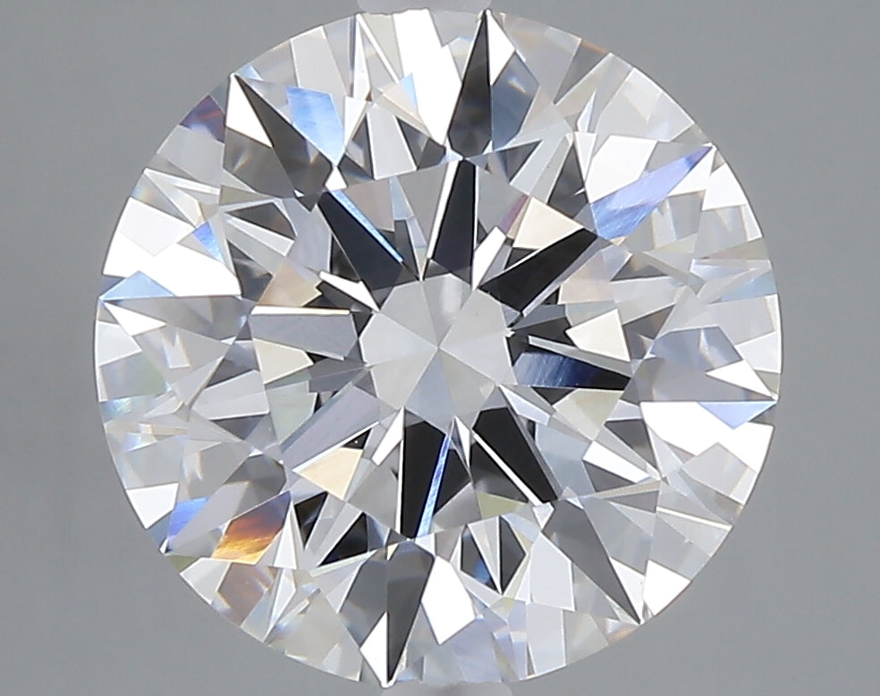 5.01 carat round lab grown diamond E color VVS2 clarity