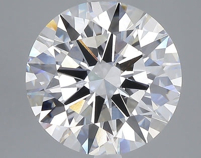 5.01 carat round lab grown diamond E color VVS2 clarity