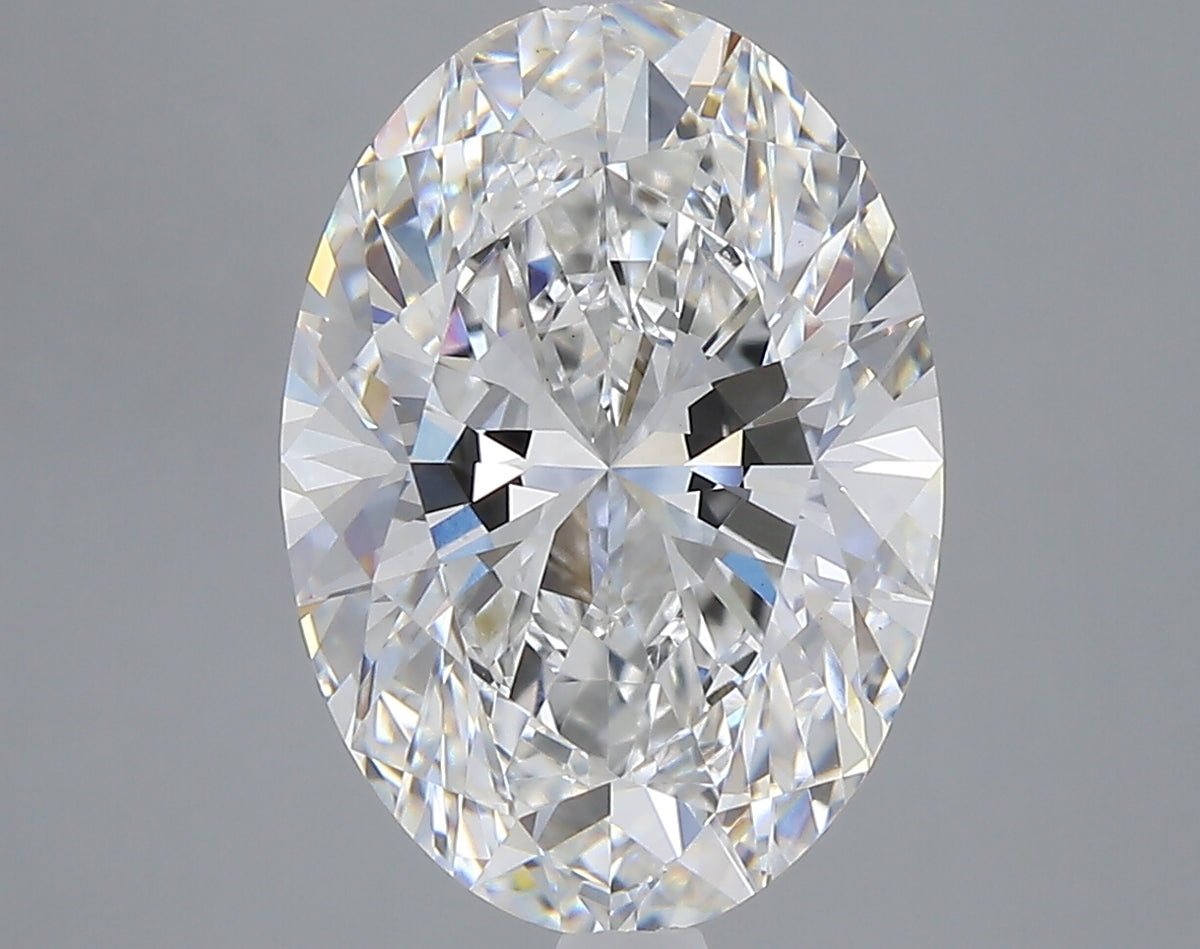 5.08 carat oval lab grown diamond F color VS1 clarity