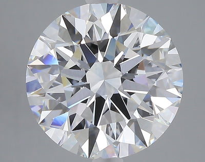 5.05 carat round lab grown diamond E color VVS2 clarity