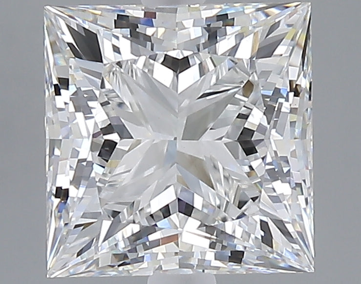 3.07 carat princess lab grown diamond E color VVS2 clarity