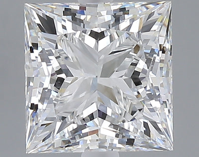 3.07 carat princess lab grown diamond E color VVS2 clarity