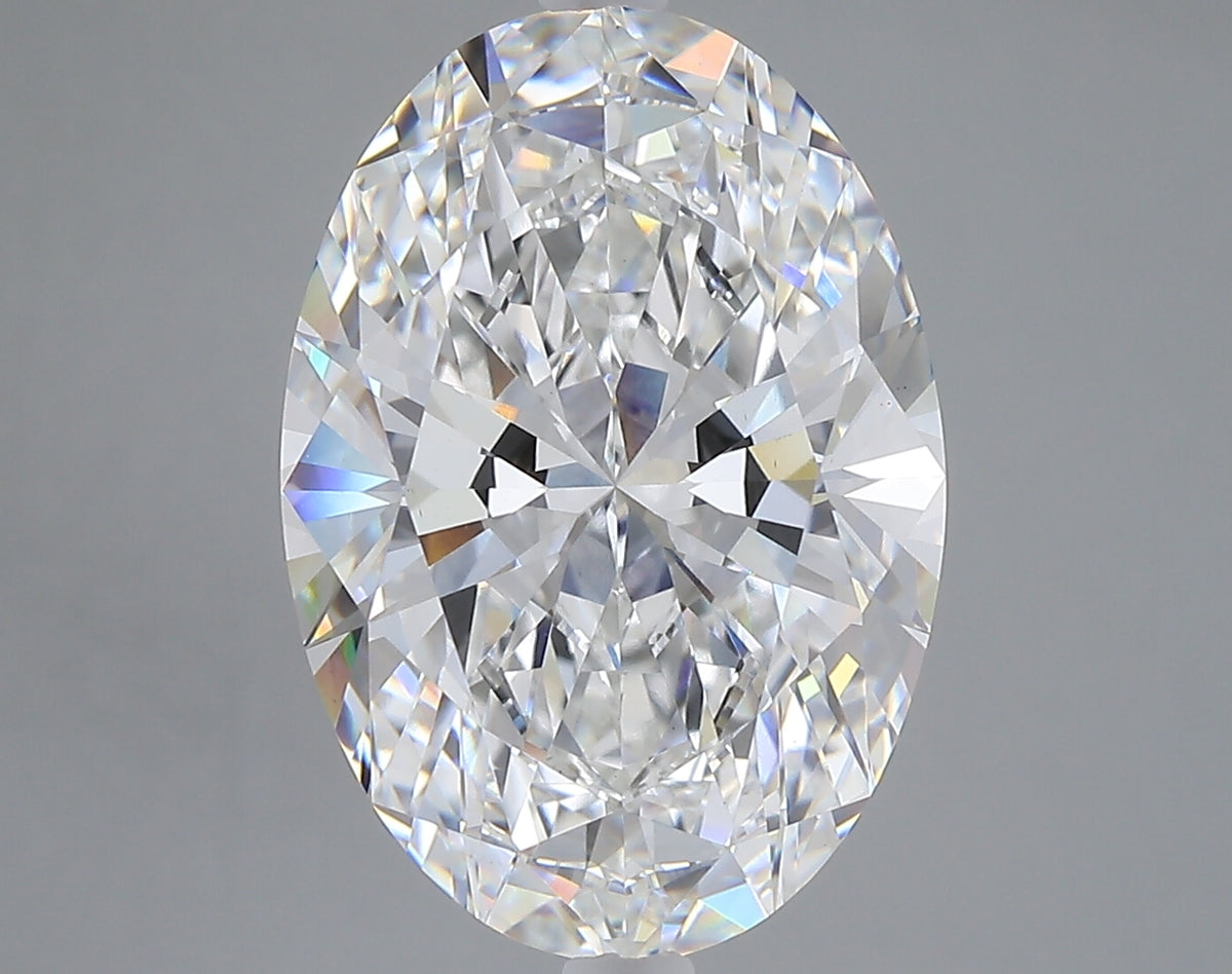 6.58 carat oval lab grown diamond E color VS1 clarity