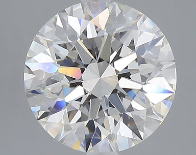 3.04 carat round lab grown diamond F color VVS2 clarity