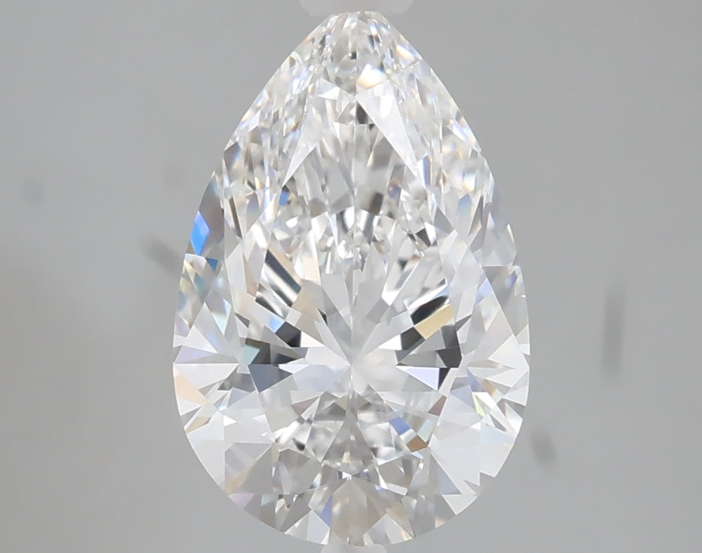 2.56 carat pear lab grown diamond E color VVS2 clarity