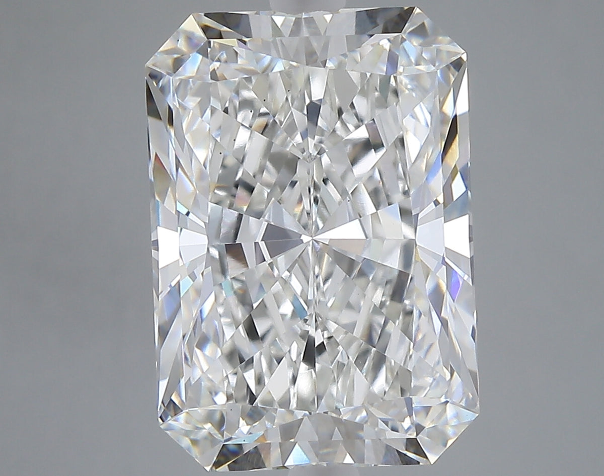 8.08 carat radiant lab grown diamond F color VS1 clarity