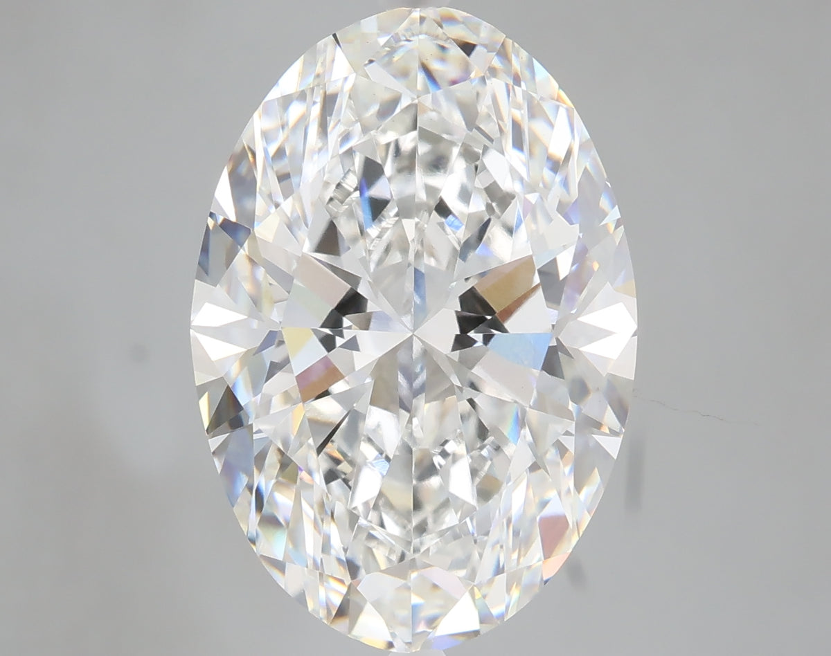 8.07 carat oval lab grown diamond F color VS1 clarity