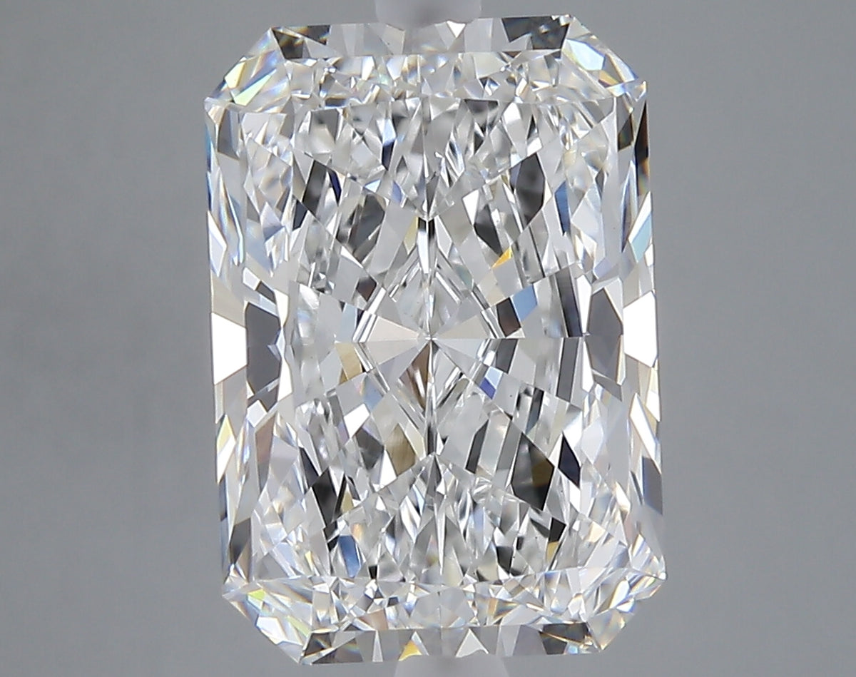 6.03 carat radiant lab grown diamond F color VVS2 clarity