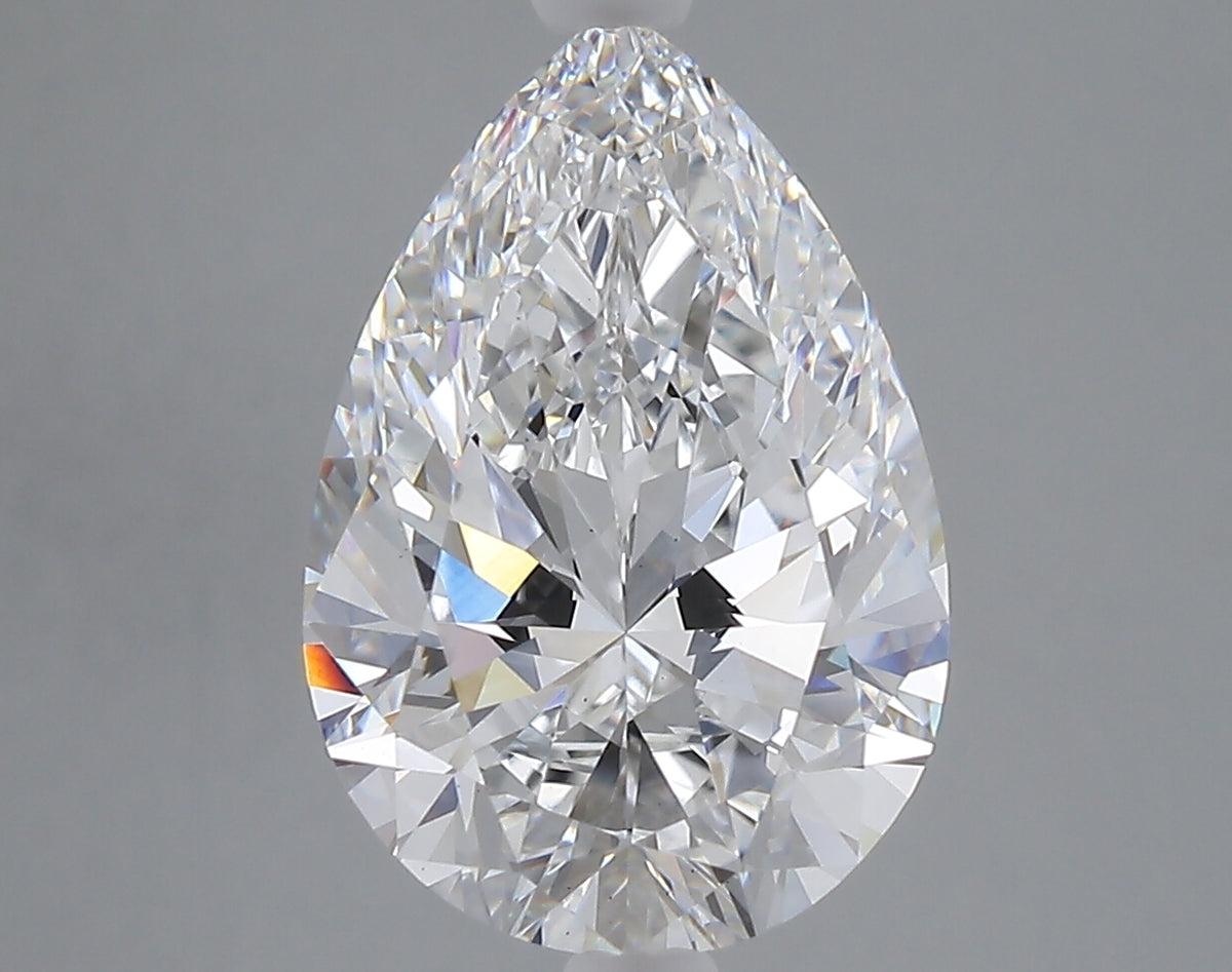 4.41 carat pear lab grown diamond E color VS1 clarity