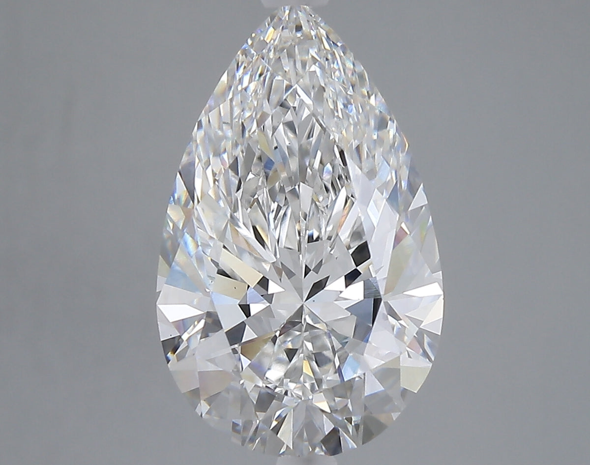 5.07 carat pear lab grown diamond E color VVS2 clarity