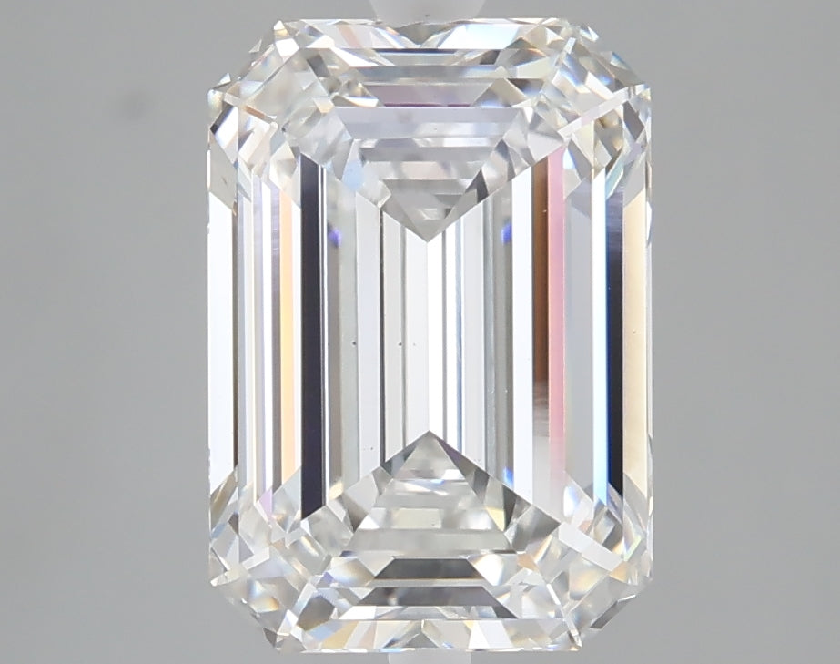 3.57 carat emerald lab grown diamond E color VS1 clarity