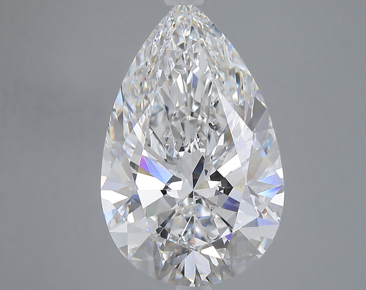 6.76 carat pear lab grown diamond E color VVS2 clarity