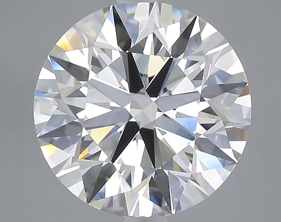 5.05 carat round lab grown diamond E color VVS2 clarity